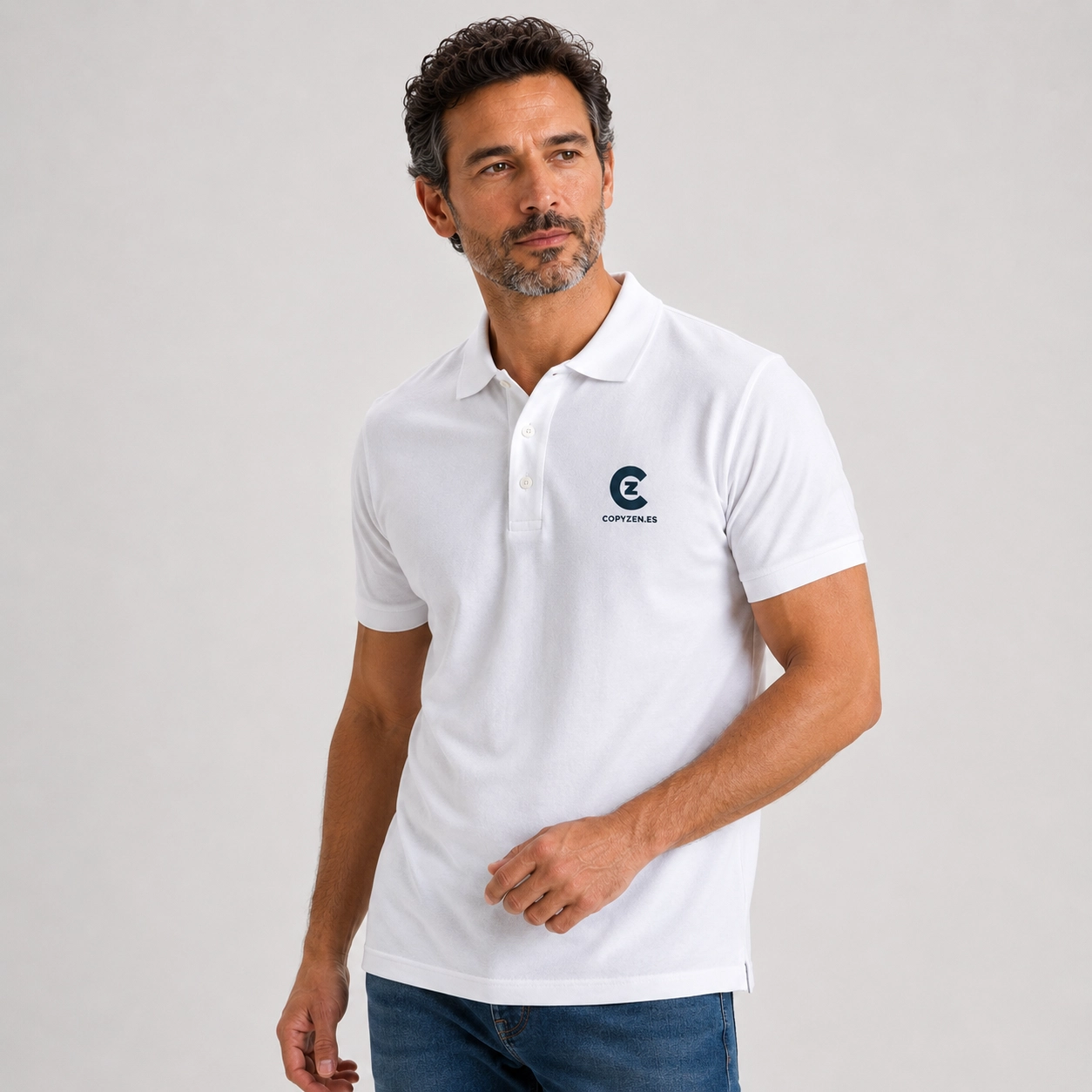 Polo de manga corta de algodón hombre