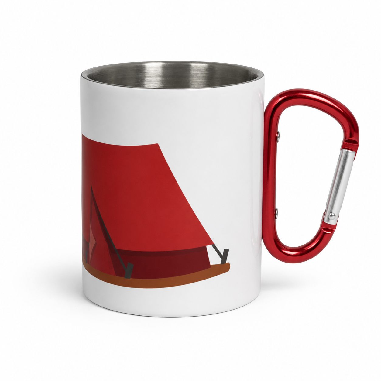 Taza Acero con asa de mosquetón