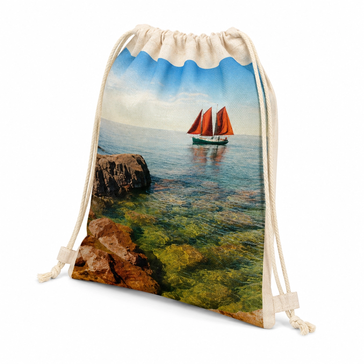 Mochila de cuerdas Nature 34×42cm