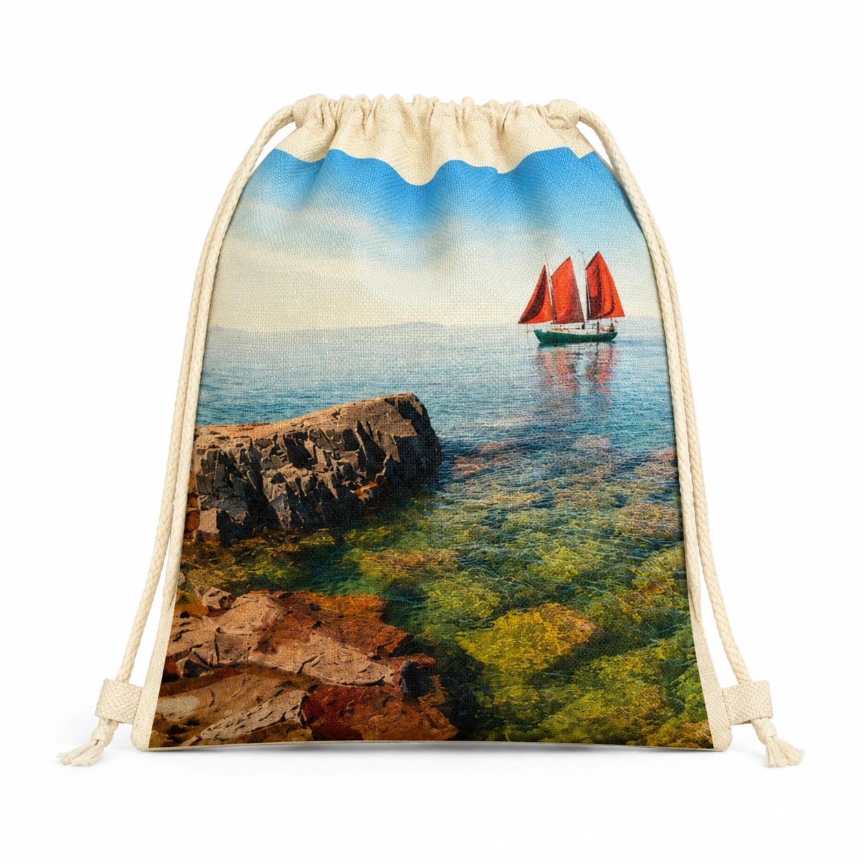 Mochila de cuerdas Nature 34×42cm - Imagen 2