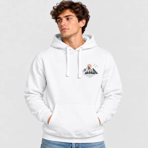 Sudadera blanca con capucha