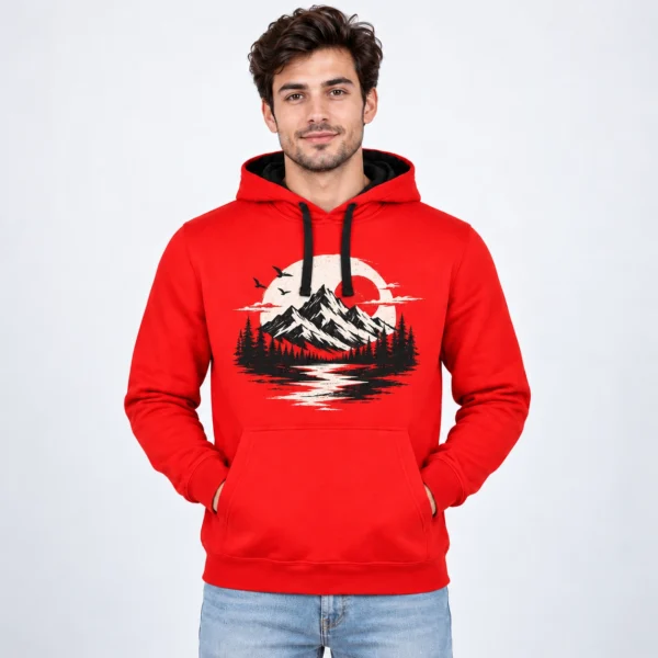 Sudadera roja con capucha