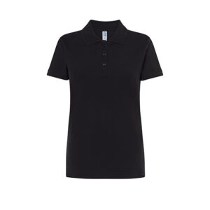 Polo piqué para mujer negro
